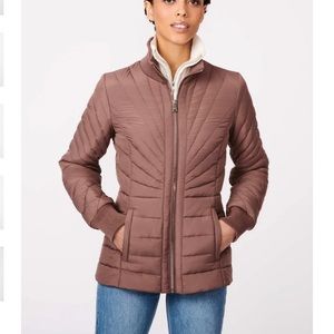 BERNARDO Skyline Rays Sleek Puffer Jacket PEPPER CORN